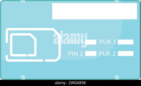 Neue sim-Karte Telefon Symbol Cartoon Vektor. Stegschaden gebrochen Stock Vektor
