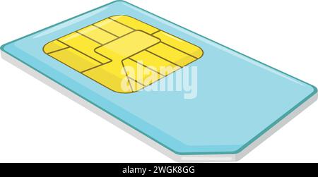 Mobile Chip Symbol Cartoonvektor. sim-Karte des Telefons Stock Vektor