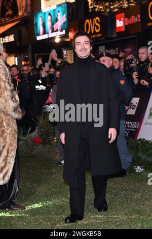 Sanremo, Italien. Februar 2024. Sanremo, 74. Italienisches Songfestival - Grüner Teppich - auf dem Foto: Diodato Credit: Independent Photo Agency/Alamy Live News Stockfoto