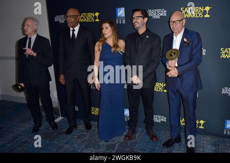 Brent Spiner, Michael Dorn, Marina Sirtis, will Wheaton und Patrick Stewart bei der Verleihung der 51. Saturn Awards 2024 im Los Angeles Marriott Burbank Airport Hotel. Burbank, 04.02.2024 *** Brent Spiner, Michael Dorn, Marina Sirtis, will Wheaton und Patrick Stewart bei den Saturn Awards 51 2024 im Los Angeles Marriott Burbank Airport Hotel Burbank, 04 02 2024 Foto:xD.xStarbuckx/xFuturexImagex saturn 4722 Stockfoto