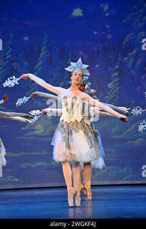 London, Großbritannien. Februar 2024. Die Besetzungen treten für The Nussknacker auf - die Tänze des Varna International Ballet, die derzeit im New Wimbledon Theatre in London auf Tour sind. Quelle: Siehe Li/Picture Capital/Alamy Live News Stockfoto