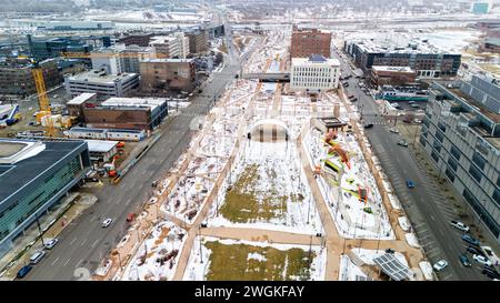 Luftaufnahme von Omaha, Nebraska, USA. Stockfoto