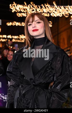 Sanremo, Italien. Februar 2024. Sanremo, 74. Italienisches Songfestival - Grüner Teppich - auf dem Foto: Annalisa Credit: Independent Photo Agency/Alamy Live News Stockfoto