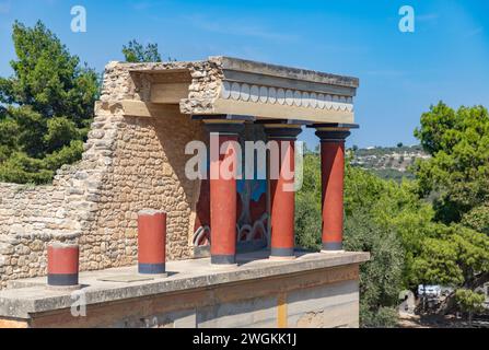 Ein Bild vom Nordeingang des Knossos Palace. Stockfoto