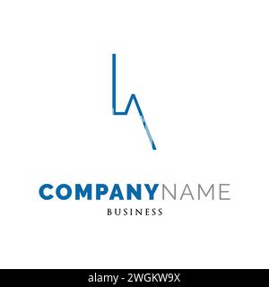 Design-Vorlage für Anfangsbuchstaben des LA Icon Logos Stock Vektor