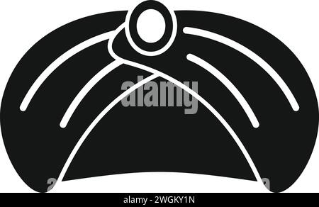 Arabisches Turban-Symbol einfacher Vektor. Asiatische Kopfkultur. Islamische Menschen Stock Vektor