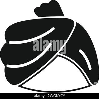 Arabischer Turban Hut Icon einfacher Vektor. Asiatischer saudischer Mann. Kopfbedeckungen für die östliche Religion Stock Vektor