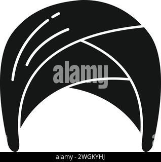 Arabischer Turban-Symbol einfacher Vektor. Asiatisches Kopfzubehör. Traditionell ethnisch Stock Vektor