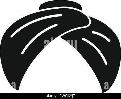 Orientalisches Turban-Symbol einfacher Vektor. Kostümreligion. Farm indian Cover Stock Vektor