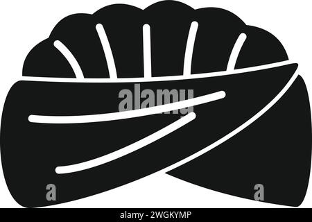Beduinen-Turban-Symbol einfacher Vektor. Asiatisch-orientalischer Kopf. Religiöse Accessoires Stock Vektor