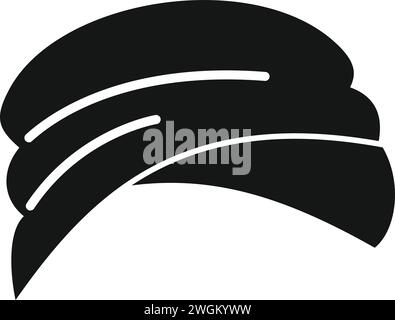 Islam Turban Symbol einfacher Vektor. Kultur abdecken. Asiatische Ost-Kopfbedeckung Stock Vektor