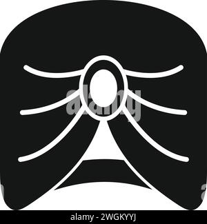 Kopf Turban Symbol einfacher Vektor. Indische Kopfbedeckung. Islamische Schal-Kleidung Stock Vektor