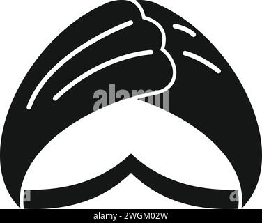 Familie Ost Turban Symbol einfacher Vektor. Religion Osten. Kulturschal Stock Vektor
