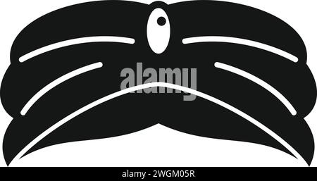 Saudischer Turban-Kopfbedeckungssymbol einfacher Vektor. Asiatische muslime. Östliche Kultur Stock Vektor