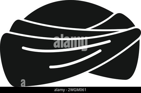 Kultur Ost Turban Symbol einfacher Vektor. Kulturkostüm. Muslimische asiatische Menschen Stock Vektor