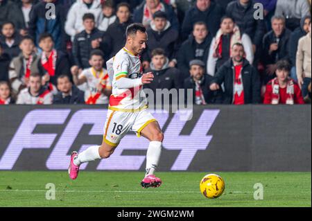 Madrid, Madrid, Spanien. Februar 2024. Fußball 2024: Rayo Vallecano 1 - Sevilla CF 2 (02.05.2024).18 ÃÂLVARO GARCÃÂA (Kreditbild: © Oscar Manuel Sanchez/ZUMA Press Wire) NUR REDAKTIONELLE VERWENDUNG! Nicht für kommerzielle ZWECKE! Stockfoto