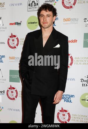 London, Großbritannien. Februar 2024. Paul Mescal nimmt an den 44. London Film Critics' Circle Awards im May Fair Hotel in London Teil. (Foto: Cat Morley/SOPA Images/SIPA USA) Credit: SIPA USA/Alamy Live News Stockfoto