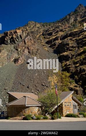 Hells Canyon Creek Visitor Center, Snake Wild and Scenic River, Hells Canyon National Recreation Area, Hells Canyon National Scenic Byway, Oregon Stockfoto