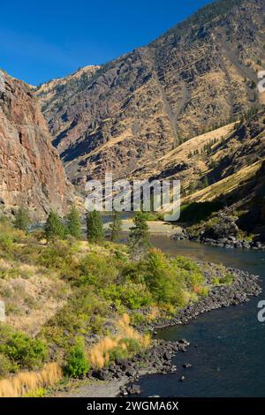 Snake Wild and Scenic River entlang des Stud Creek Trail, Hells Canyon National Recreation Area, Hells Canyon National Scenic Byway, Oregon Stockfoto