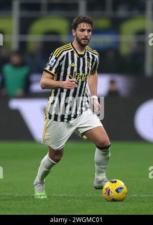 Mailand, Italien. Februar 2024. Manuel Locatelli von Juventus während des Spiels der Serie A in Giuseppe Meazza, Mailand. Der Bildnachweis sollte lauten: Jonathan Moscrop/Sportimage Credit: Sportimage Ltd/Alamy Live News Stockfoto