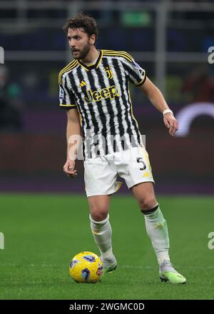 Mailand, Italien. Februar 2024. Manuel Locatelli von Juventus während des Spiels der Serie A in Giuseppe Meazza, Mailand. Der Bildnachweis sollte lauten: Jonathan Moscrop/Sportimage Credit: Sportimage Ltd/Alamy Live News Stockfoto