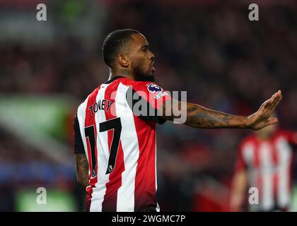 Brentford, London, Großbritannien. Februar 2024; Gtech Community Stadium, Brentford, London, England; Premier League Football, Brentford gegen Manchester City; Ivan Toney von Brentford Credit: Action Plus Sports Images/Alamy Live News Stockfoto