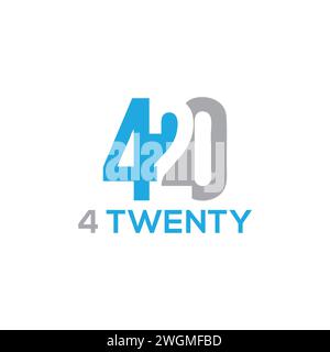 420 Logo-Design. Stock Vektor