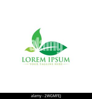 Design Mit Blattlogo. Kreatives Logo-Design. Stock Vektor