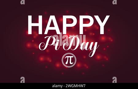 „Happy Pi Day“ mit wunderschönem Text Stock Vektor