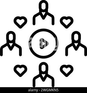 Symbol für Abonnent, Personen Stock Vektor