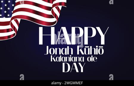 Happy Prince Kuhio Day Text Illustration Design Stock Vektor