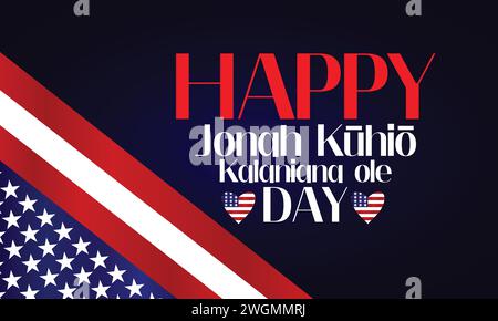 Happy Prince Kuhio Day Text Illustration Design Stock Vektor