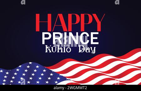 Happy Prince Kuhio Day Text Illustration Design Stock Vektor