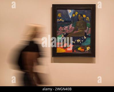 New York City: Painting 'the Same of Areoi' (1892) von Paul Gauguin im MoMA, Museum of Art Modern in Manhattan Stockfoto