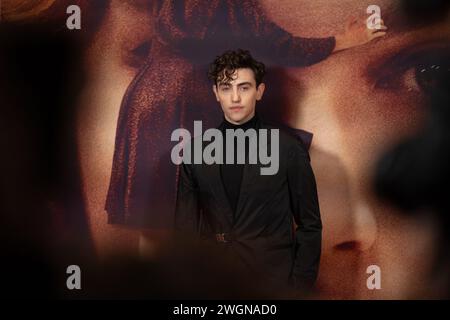 Rom, Italien. Februar 2024. Michele Bravi nimmt am 5. Februar 2024 an der Premiere von Finalmente l'Alba im Cinema Barberini in Rom Teil. (Foto: Luca Carlino/NurPhoto)0 Credit: NurPhoto SRL/Alamy Live News Stockfoto