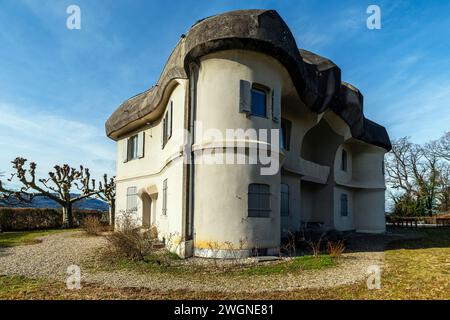 Das Haus Duldeck (erbaut 1915) beherbergt heute das Rudolf Steiner Archiv. Das Goetheanum Dornach, Kanton Solothurn, Schweiz. Das Haus Duldeck Stockfoto