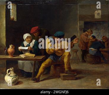 National Gallery UK – David Teniers der Jüngere – Bauern, die Musik in einem Gasthof с1635 machen Stockfoto