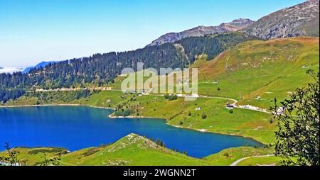 Roselnd Lake, Beaufortain, Savoie, Auvergne-Rhone-Alpes, Frankreich Stockfoto