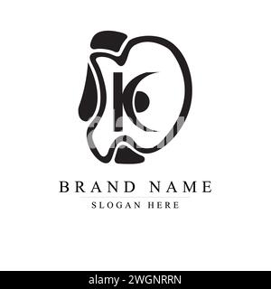 Logodesign Buchstabe DL, elegant modern, Vektorvorlage, moderner abstrakter Buchstabe DL Logo, anfänglicher Kleinbuchstabe Logo L Stock Vektor