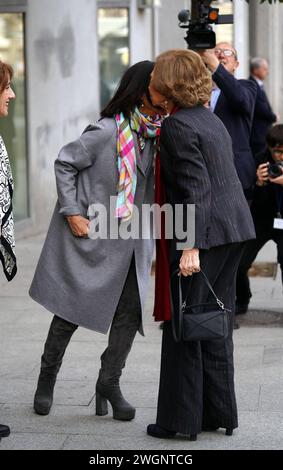 Madrid, Spanien. Februar 2024. Königin Sofia trifft sich am Dienstag, 6. Februar 2024 mit dem Kuratorium der Higher School of Music in Madrid Credit: CORDON PRESS/Alamy Live News Stockfoto