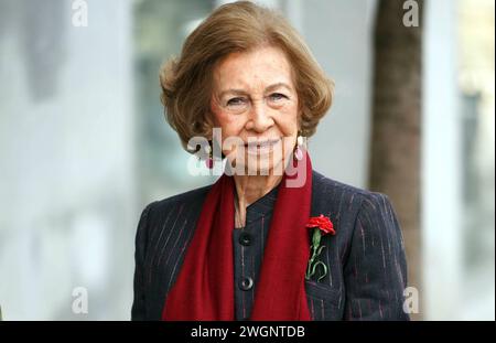 Madrid, Spanien. Februar 2024. Königin Sofia trifft sich am Dienstag, 6. Februar 2024 mit dem Kuratorium der Higher School of Music in Madrid Credit: CORDON PRESS/Alamy Live News Stockfoto