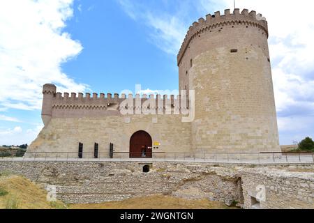 Burg Arevalo oder Burg Zuñiga (15. Jahrhundert). Avila Provinz, Castilla y Leon, Spanien. Stockfoto