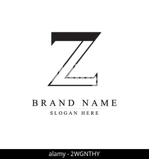Initialen Letter Z Logo Design Vektor Illustration Vorlage, Initial Letter Z Logo Stock Vektor