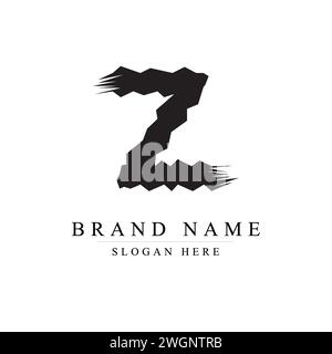 Buchstabe Z Logo, Symbol aus dem Monster Konzept Alphabet Z, Z isoliert auf weißem Hintergrund, Z Vektor Illustration Stock Vektor