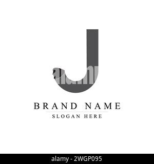 Initialen Letter J Logo Design Vektor Illustration Vorlage, Initial Letter J Logo, Creative J Logo Design Stock Vektor