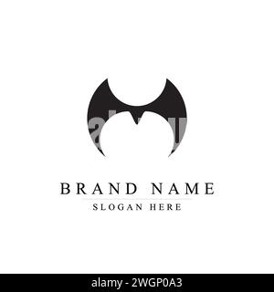 M bat Letter Logo, Initialen Letter M Logo Design Vektor Illustration Vorlage, Initial Letter M Logo, Stock Vektor