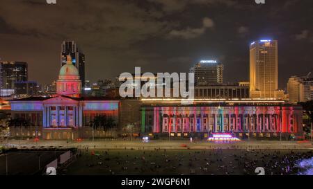 Das Light to Night Festival, eine Festzelt-Veranstaltung der Singapore Art Week, präsentiert seine 6. Ausgabe mit einer Vielzahl innovativer Kunsterlebnisse Stockfoto