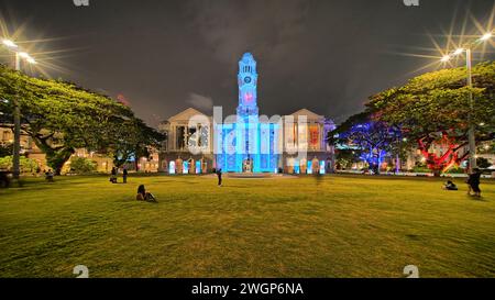 Das Light to Night Festival, eine Festzelt-Veranstaltung der Singapore Art Week, präsentiert seine 6. Ausgabe mit einer Vielzahl innovativer Kunsterlebnisse Stockfoto