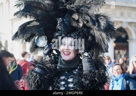 Venezianischer Karneval voller Masken in Venedig am 3. Februar 2024. (CTK Foto/Petr Malina) Stockfoto