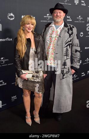 ANA Cristina Cash mit Ehemann John Carter Cash bei der Grammy After Party der Universal Music Group in den NYA Studios West. Los Angeles, 04.02.2024 Stockfoto